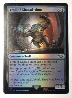 Troll of Khazad-dum FOIL 111 Lord of the Rings MTG Magic the Gathering NM - Image 1