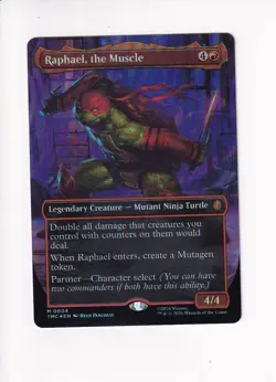 MAGIC COMMANDER: TEENAGE MUTANT NINJA TURTLES FOIL RAPHAEL, THE MUSCLE - Image 1