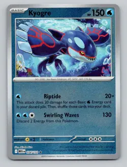 Reverse Holo Kyogre 034/132 Rare Mega Evolution Pokemon - Image 1