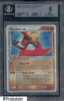 2006 Pokemon EX Crystal Guardians #90 Blaziken EX Holo Rare BGS 9 MINT - Image 1