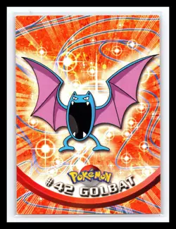 💥 GOLBAT 1999 Topps Pokemon TV Non Holo Animation Series Black Logo # 42 - Image 1