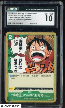 2022 Pokemon Japanese Promo Meet Up Event Im Gonna Be King of the Pirates CGC 10 - Image 1