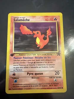1st Edition French Charmander Salameche 50/82 Pokemon Team Rocket LP - Image 1