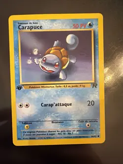 Squirtle Carapuce 68/82 FRENCH Team Rocket 2000 Pokemon - Image 3