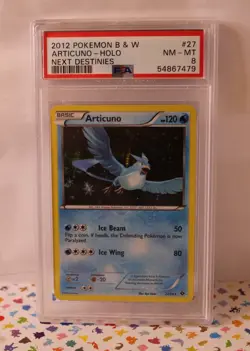 PSA 8 Articuno Holo 27/99 Pokemon TCG from Next Destinies B & W 2012 - Image 2