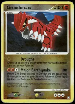 Pokemon Groudon Rare Legends Awakened 29/146 HP Reverse Holo - Image 1
