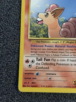 Pokemon TCG Blaine's Vulpix Gym Heroes Common 065/132 40 HP Regular English - Image 2