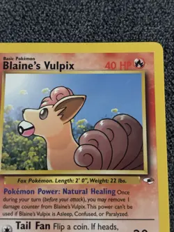 Pokemon TCG Blaine's Vulpix Gym Heroes Common 065/132 40 HP Regular English - Image 4