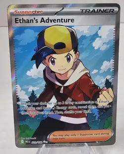 Pokemon Ethan's Adventure Full Art Trainer SV10 Destined Rivals 221/182 Pokemon - Image 1