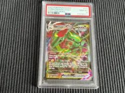 2021 POKEMON SWSH #111/203 RAYQUAZA VMAX *EVOLVING SKIES PSA 10 GEM MINT* - Image 1