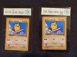 2000 Pokemon TCG Surfing Pikachu Black Star Promo 28 Lot 2 Vintage NM- AL08 - Image 1