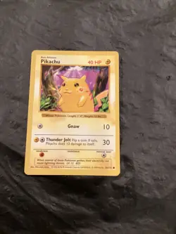 1999 Pokemon Base Set - #58/102 Pikachu Non-Holo Shadowless (Common) NM - Image 1