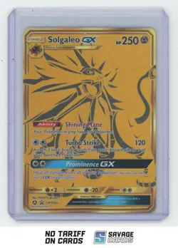 2019 Pokemon Black Star Promo Hidden Fates Solgaleo GX #SM104A - Image 1
