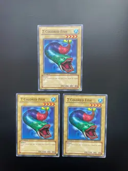 Yugioh 7 Colored Fish SD4-EN002 Common 1st Edition LP X3 - Image 1