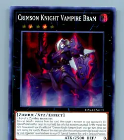 Crimson Knight Vampire Bram #DASA-EN013 Yugioh 1st edition - Image 1
