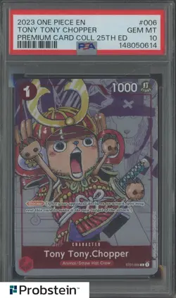 2023 One Piece EN Premium Card Coll. 25th Ed. #006 Tony Tony.Chopper PSA 10 - Image 1