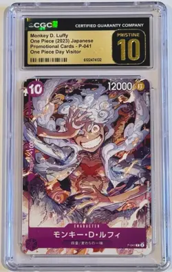 2023 One Piece Monkey D. Luffy P-041 Day Visitor Promo CGC 10 Pristine Purple JP - Image 1