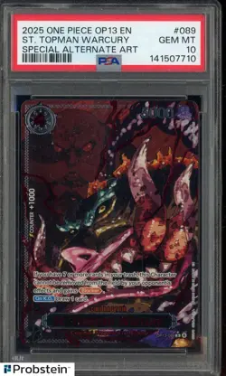 2025 One Piece OP13 EN Special Alternate Art #089 St Topman Warcury PSA 10 - Image 1