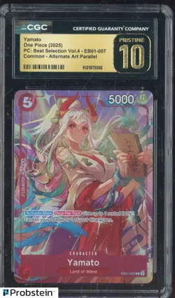 2025 One Piece Best Selection Vol4 EB01-007 Yamato Alternate Art CGC 10 PRISTINE - Image 1