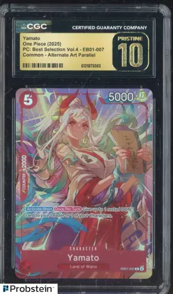 2025 One Piece Best Selection Vol4 EB01-007 Yamato Alternate Art CGC 10 PRISTINE - Image 1
