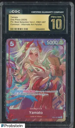 2025 One Piece Best Selection Vol4 EB01-007 Yamato Alternate Art CGC 10 PRISTINE - Image 1