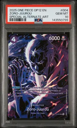 2025 ONE PIECE LEGACY OF THE MASTER SPECIAL ALT ART #004 ZORO-JUUROU PSA 10 - Image 1