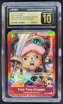 2023 ONE PIECE TONY TONY CHOPPER PROMO FILM RED ST01-006 CGC 10 PRISTINE B PT - Image 1