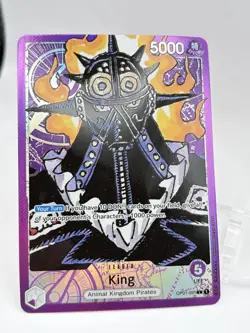 King OP01-091 Parallel Alt Art Leader One Piece 2022 Romance Dawn English NM - Image 3