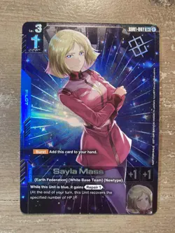 Sayla Mass R+ GD01-087 Tournament Winner Promo Alt Art Gundam Card Game NM - Image 1