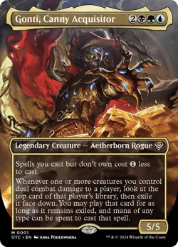 MTG Gonti, Canny Acquisitor (Borderless) [Outlaws of Thunder Junction Commander] - Image 1
