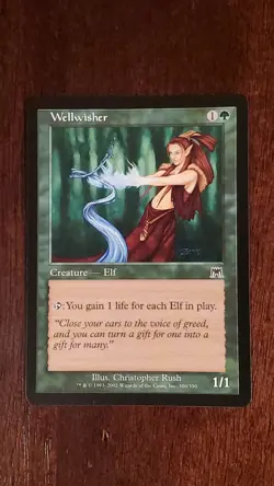 Wellwisher Onslaught EX/LP 300/350 MTG Magic the Gathering Creature Common - Image 1