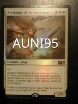 mtg magic 2015 Resolute Archangel FOIL FRENCH vf fr Archange de la resolution - Image 1