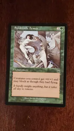 Spidersilk Armor Mercadian Masques EX/LP 273/350 MTG Magic the Gathering Common - Image 3