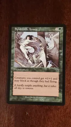 Spidersilk Armor Mercadian Masques EX/LP 273/350 MTG Magic the Gathering Common - Image 5