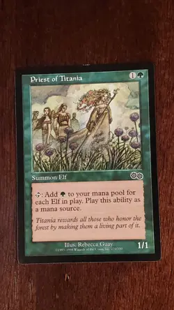 Priest of Titania Urza's Saga EX/LP 270/350 MTG Magic the Gathering Common Elf - Image 5
