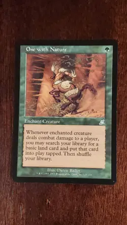 One With Nature Scourge EX/LP 125/143 MTG Magic the Gathering Uncommon Green - Image 1