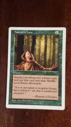 Nature's Lure Fifth Edition 5th EX/LP 316/449 MTG Magic the Gathering Common - Image 1