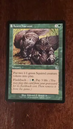 Acorn Harvest Torment EX/LP 118/143 MTG Magic the Gathering Sorcery Common - Image 1
