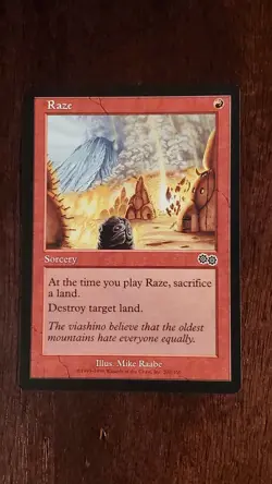 Raze Urza's Saga EX/LP 207/350 MTG Magic the Gathering Sorcery Common Red - Image 1
