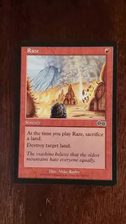 Raze Urza's Saga EX/LP 207/350 MTG Magic the Gathering Sorcery Common Red - Image 3