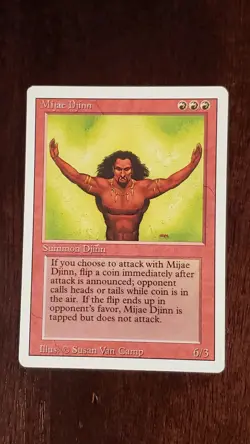 Mijae Djinn Revised 3rd Edition EX/LP 166/306 MTG Magic the Gathering Rare - Image 1
