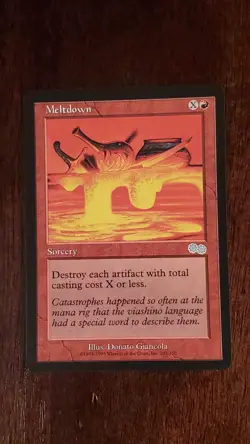 Meltdown Urza's Saga EX/LP 203/350 MTG Magic the Gathering Sorcery Uncommon Red - Image 3