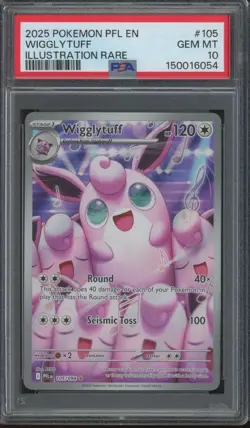 2025 Pokemon PFL EN Illustration Rare #105 Wigglytuff Gem Mint PSA 10 - Image 1