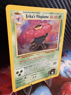 Erika’s Vileplume Holo Rare 5/132 Gym Heroes Pokemon Card WOTC LP - Image 4