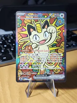 Meowth ex 121/088 SIR Full Art Holo Rare Pokemon TCG Card Perfect Order - Image 1