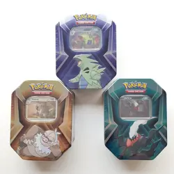 Pokemon Triple Whammy Collector Tins Art Set Sealed - Image 1