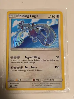 Pokemon Shining Lugia Shining Holo Promo 130 HP SM82 Shining Legends Card - Image 1