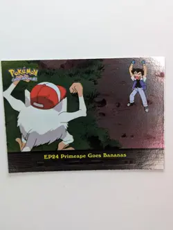NM! HOLO 2000 Topps Pokemon EP24 Primeape Goes Bananas Pokemon SERIES 2 EPISODE - Image 1