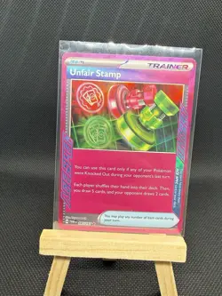 Pokemon Unfair Stamp Ace SPEC Rare Trainer Sv06 Twilight Masquerade 165/167 Holo - Image 1