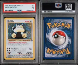 1999 POKEMON JUNGLE #11 SNORLAX-HOLO PSA 5 - Image 3